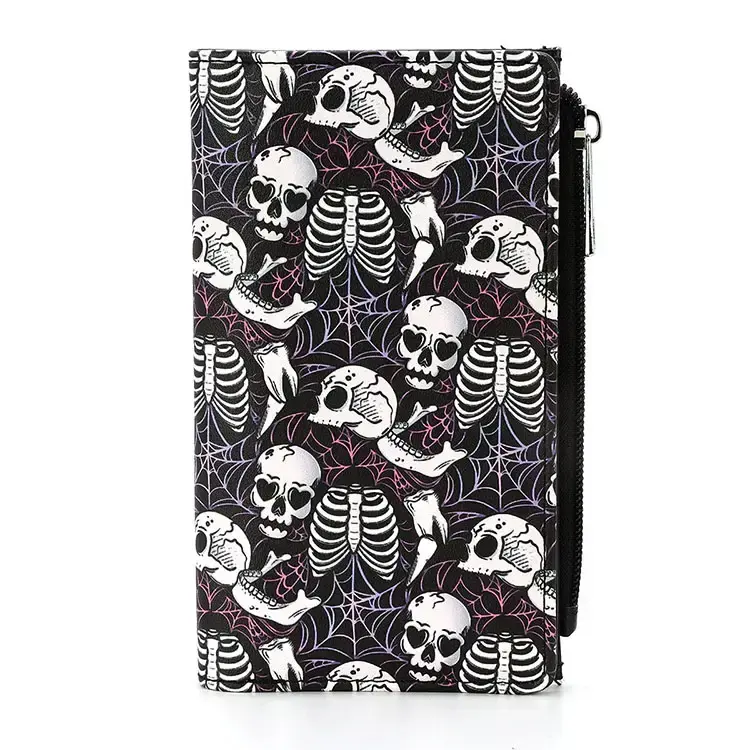 Skulls and Ribcages Wallet in Vinyl