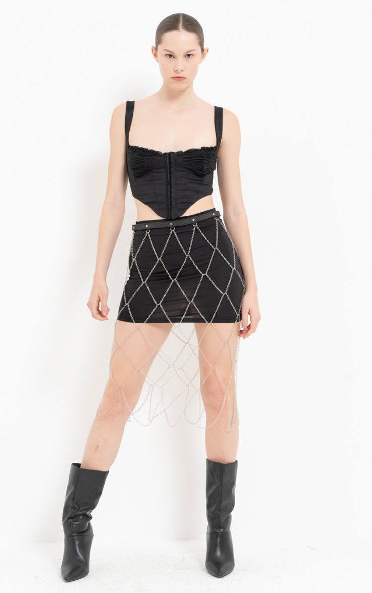 Black Chain Skirt S/M