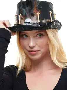 KBW GLOBAL CORP. Witch Doctor Feather Skull Hat