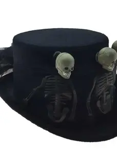 Black Skeleton Top Hat