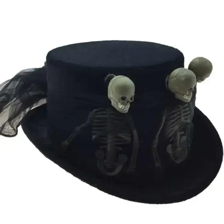 KBW GLOBAL CORP. Black Skeleton Top Hat