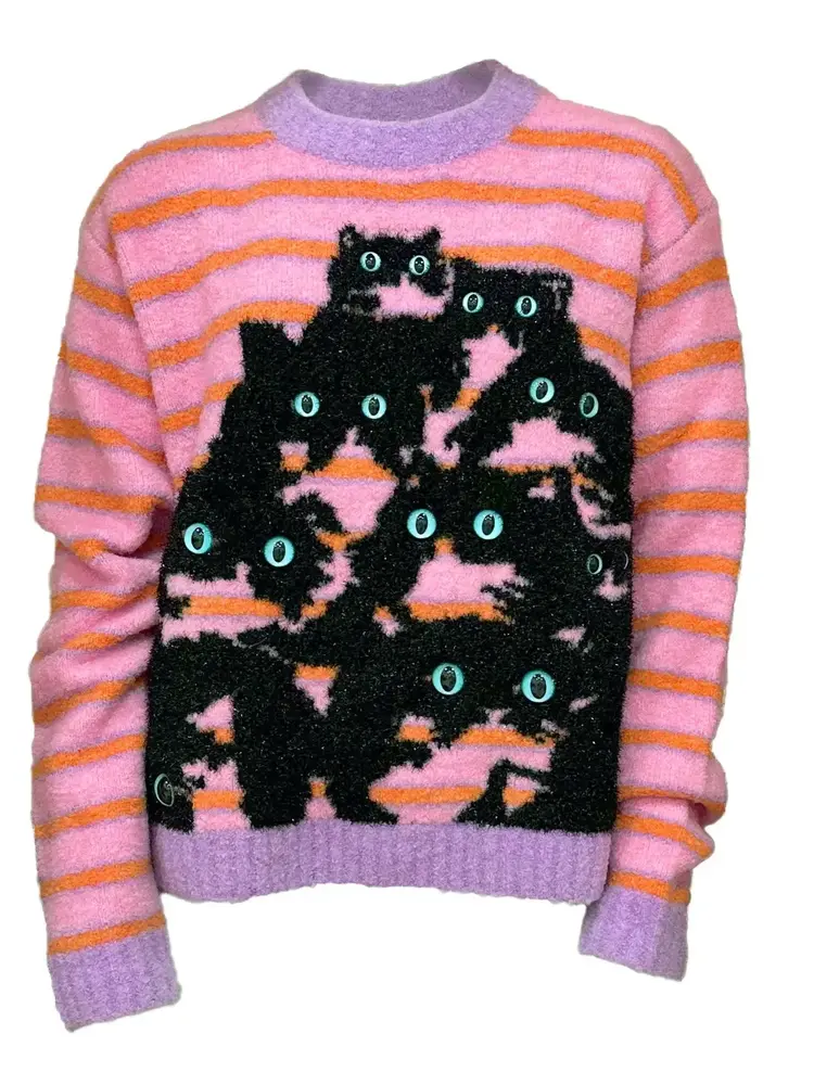 Striped Kitty Sweater