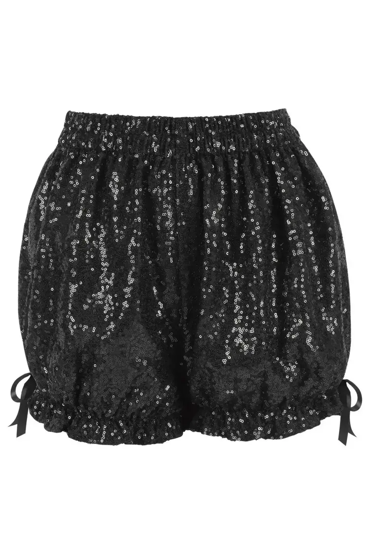 Black Sequin Bloomers-Regular