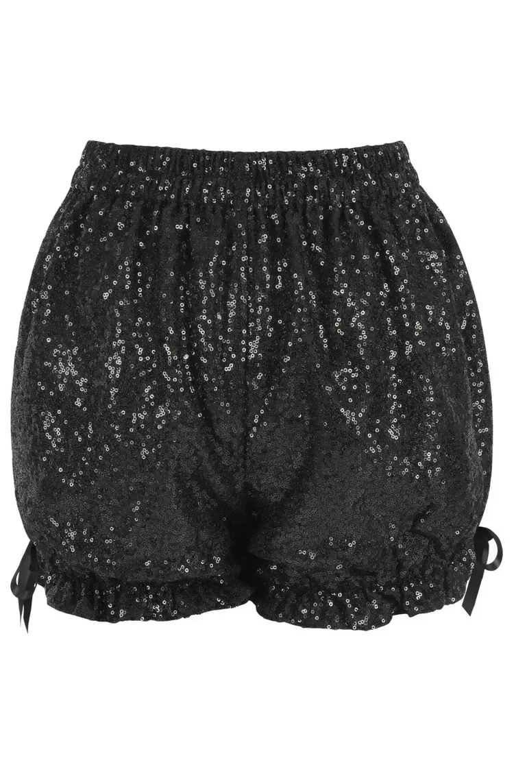 Black Sequin Bloomers-Regular