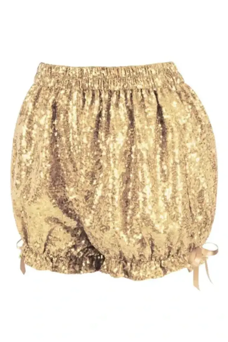 Gold Sequin Bloomers-Regular