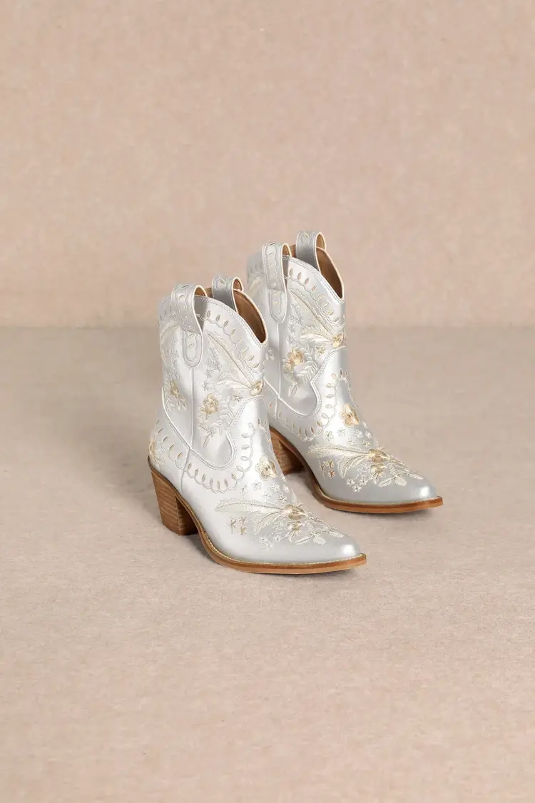 Miracle miles Corral Boots-Silver