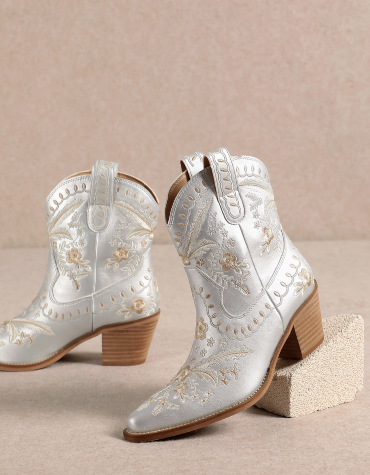 Miracle miles Corral Boots-Silver