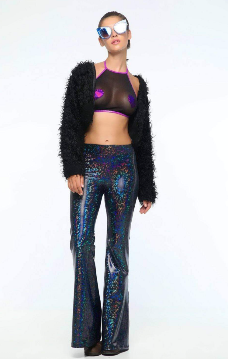 Women's Holographic Flares Gold Rush
