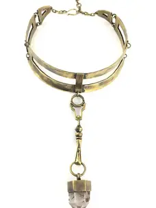 Jan Hilmer+Sparrow Cross Collar W Crystal