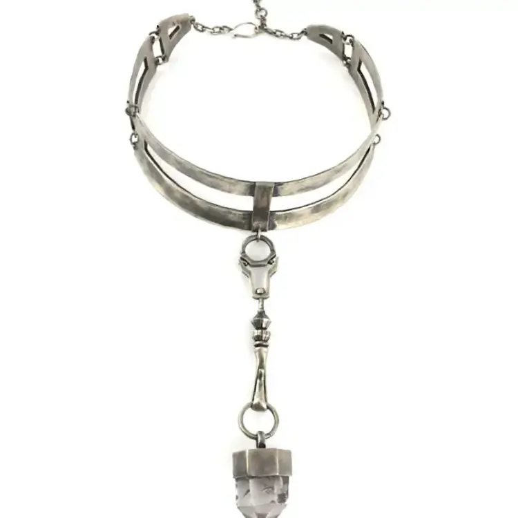 Jan Hilmer+Sparrow Crystal Cross Collar