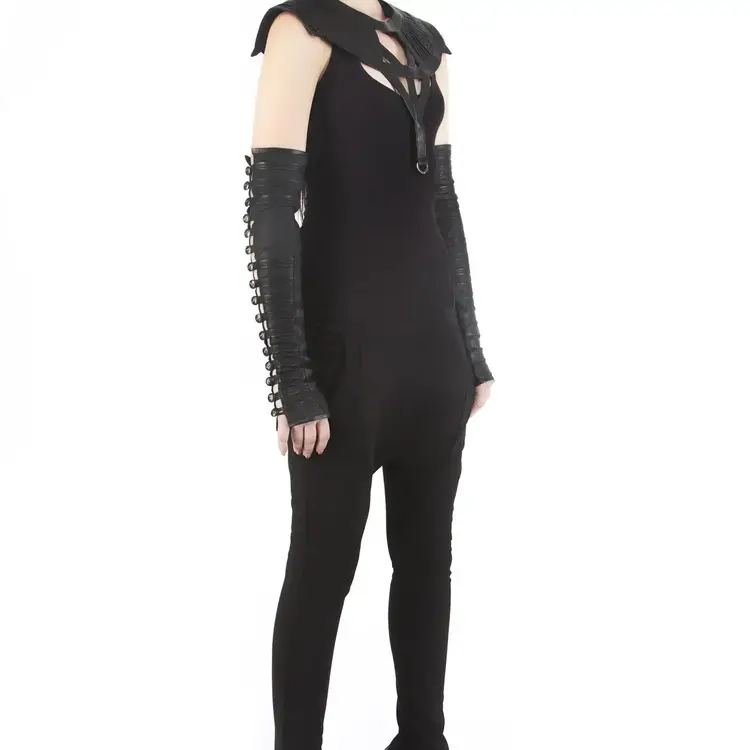 Jan Hilmer+Sparrow Isis Collar - Statement Leather Collar Piece Black