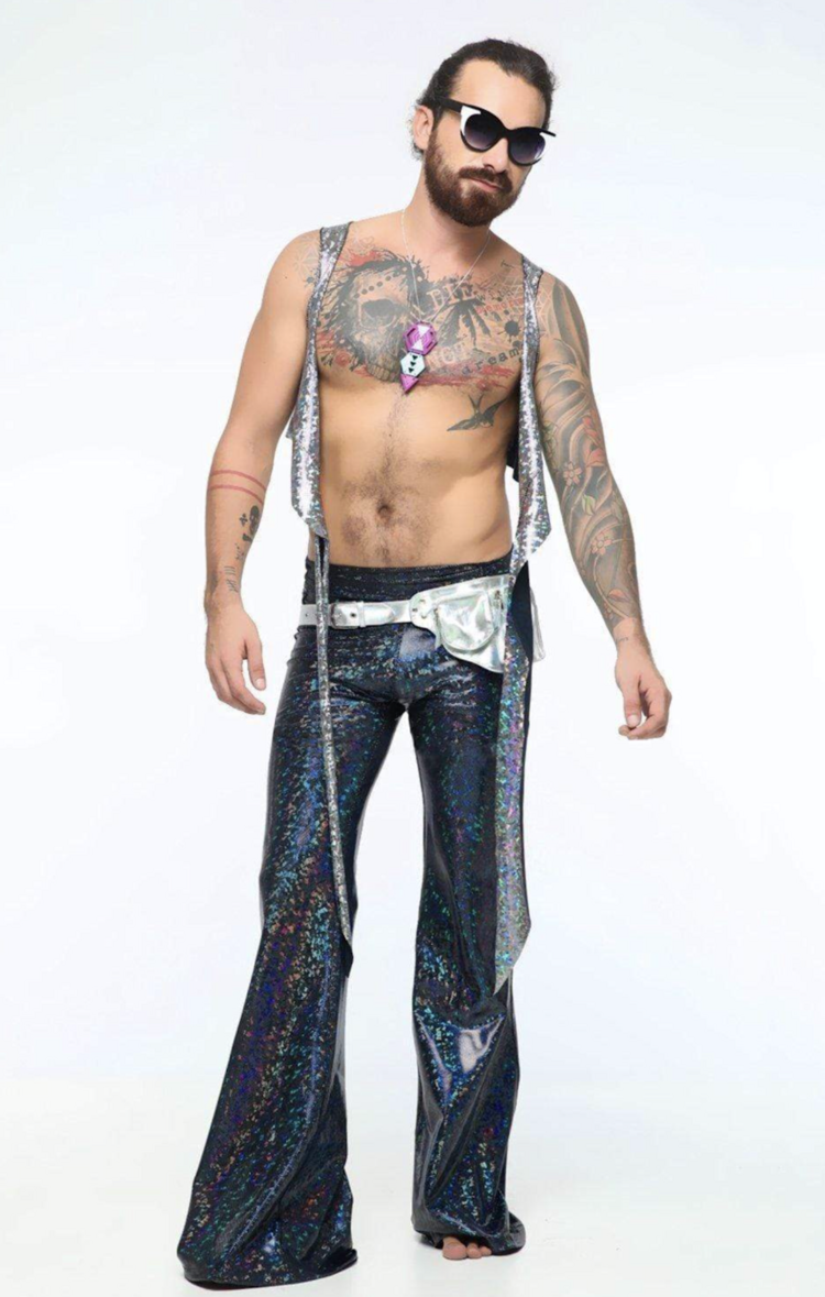 Men's Holographic Flares Disco Brawl