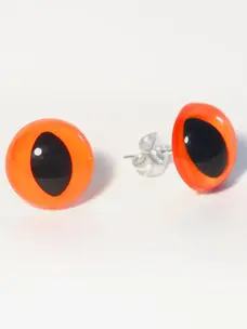 Eye Earrings Neon Orange