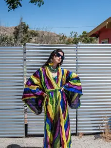 Rainbow Road Sequin Kimono