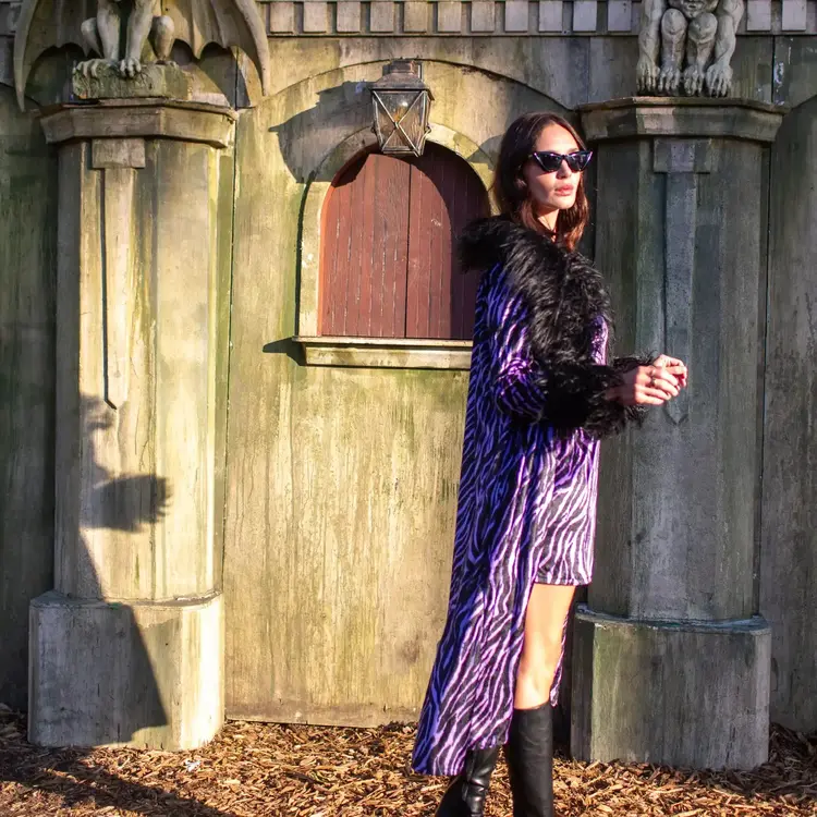 Penny Love Purple Haze Faux Fur Jacket