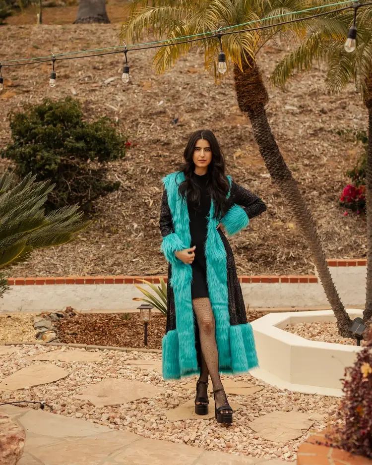 Penny Deluxe Toxique Embroidered Faux Fur Jacket