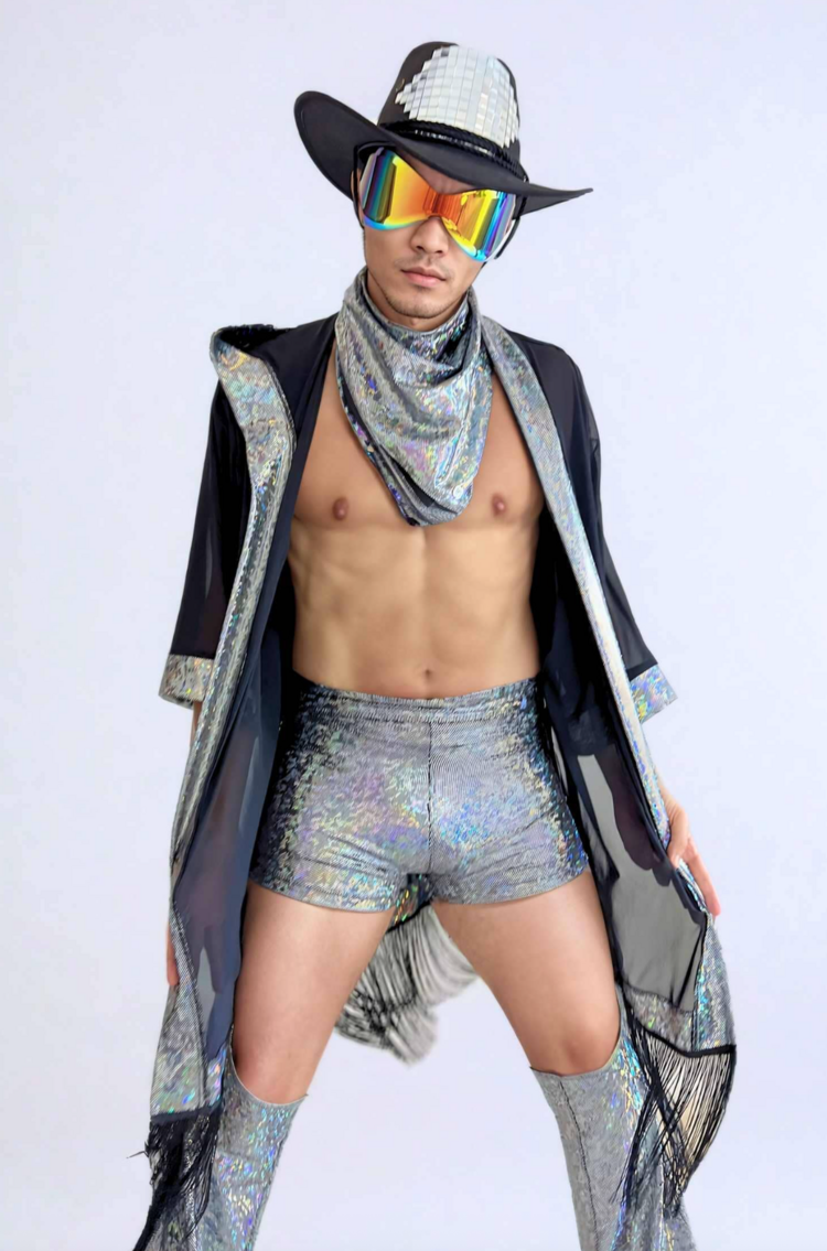 Cosmic Drifter Mesh Kimono Black/Disco Brawl