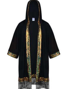 Cosmic Drifter Mesh Kimono Black/Gold Rush