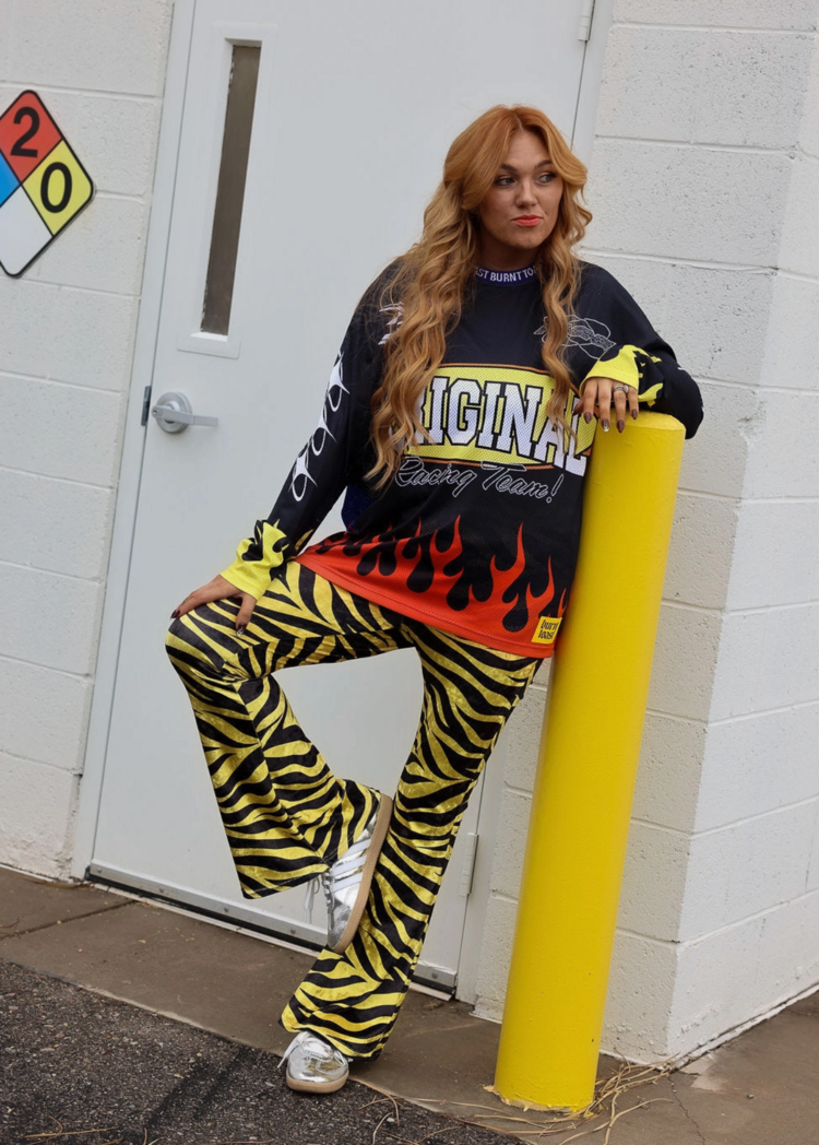 Burnt Toast Disco Danger Velvet Flares