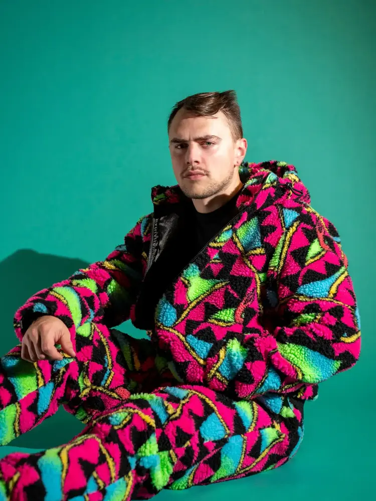 Running Man Sherpa Jacket Ouroboros Multicolor