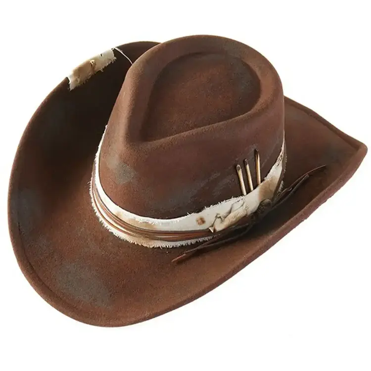 Vintage Versatile Shapeable Cowgirl Hat Brown