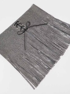 Rhinestone Fringe Skirt Black Clear