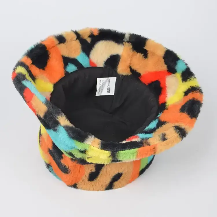 Multi Color Fur Bucket Hat