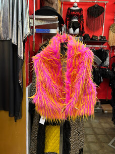 Men's Reversible Fur Vest Heart Stroke and White