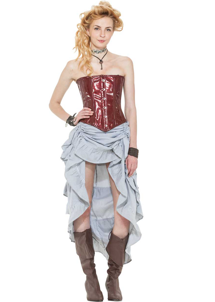 Steampunk Showgirl Skirt Pinstripe