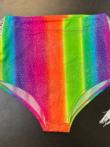 Holographic Fringe Hot Pants Prism Power