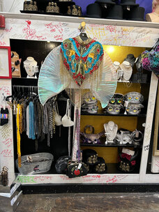 Sweet Magic Moday Beaded Butterfly Shoulder Shawl w/Fringe Red and Turquoise