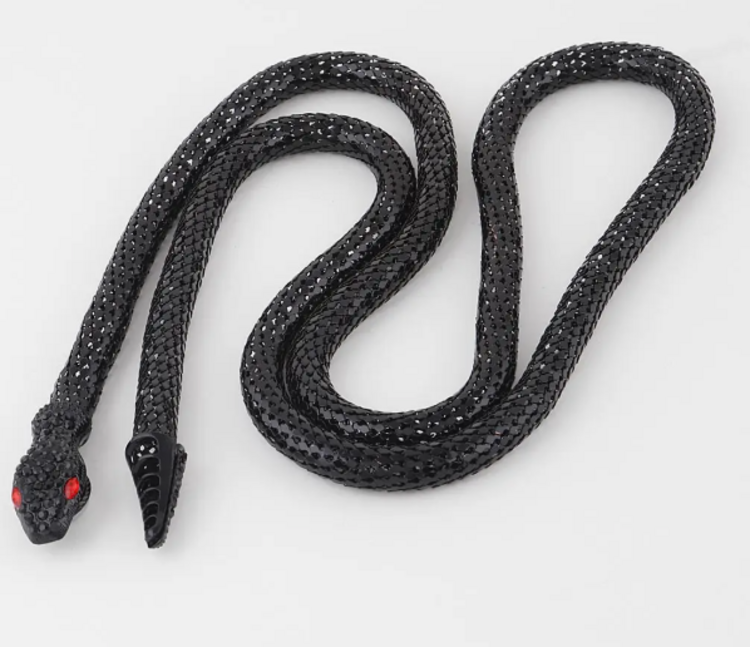 Jeweled Snake Coil Necklace