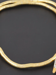 Jeweled Snake Wrap Necklace 12"