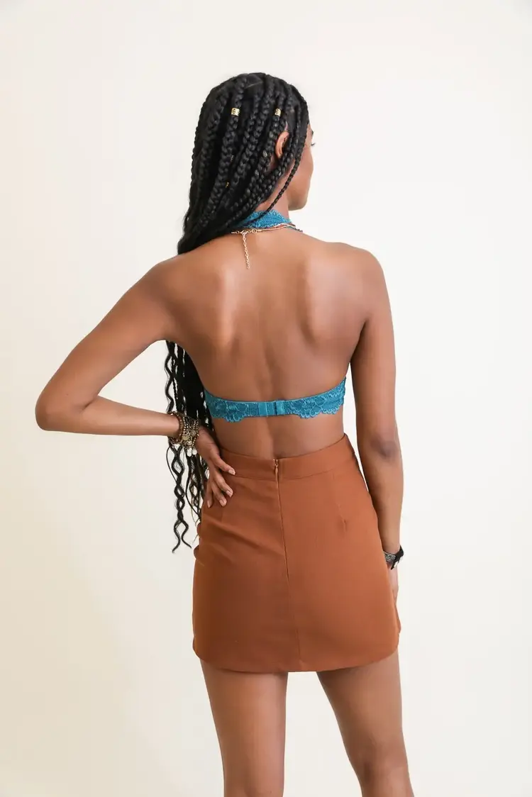 Galloon Lace Halter Bralette