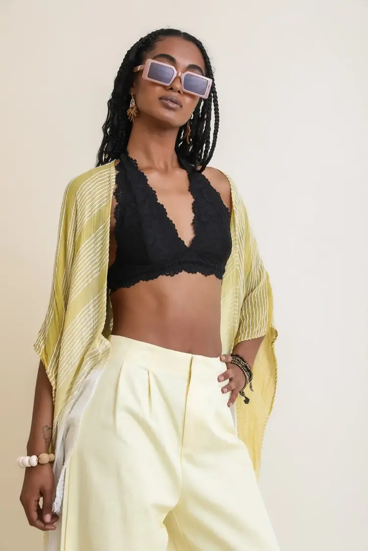 Galloon Lace Halter Bralette