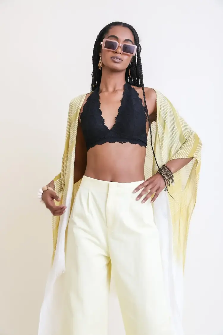 Galloon Lace Halter Bralette