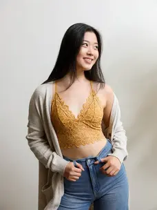 Daisy Lace Longline Bralette Padded