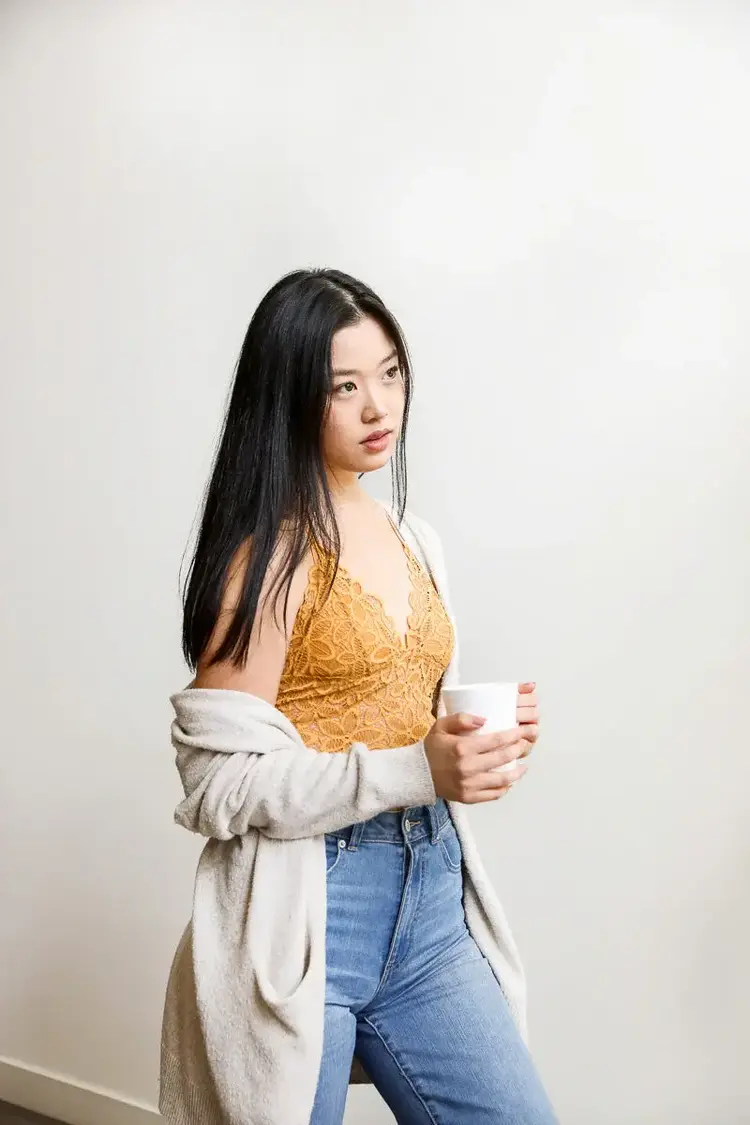 Daisy Lace Longline Bralette Padded