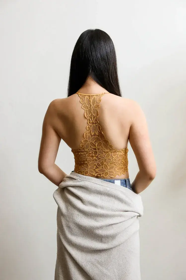 Daisy Lace Longline Bralette Padded