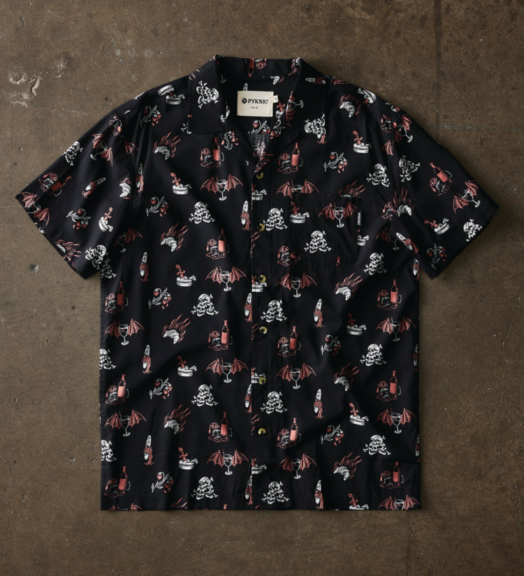 Le Sigh French Wine and Cheese Button Up