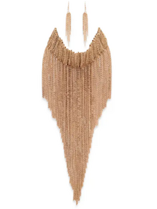 Million Chain Statement Choker Set Bronze