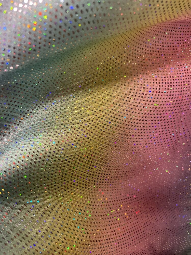 Holographic Mesh-Front Bodysuit