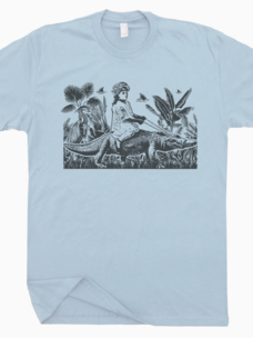 Shirtmandude Co Alligator Girl Tee Light Blue