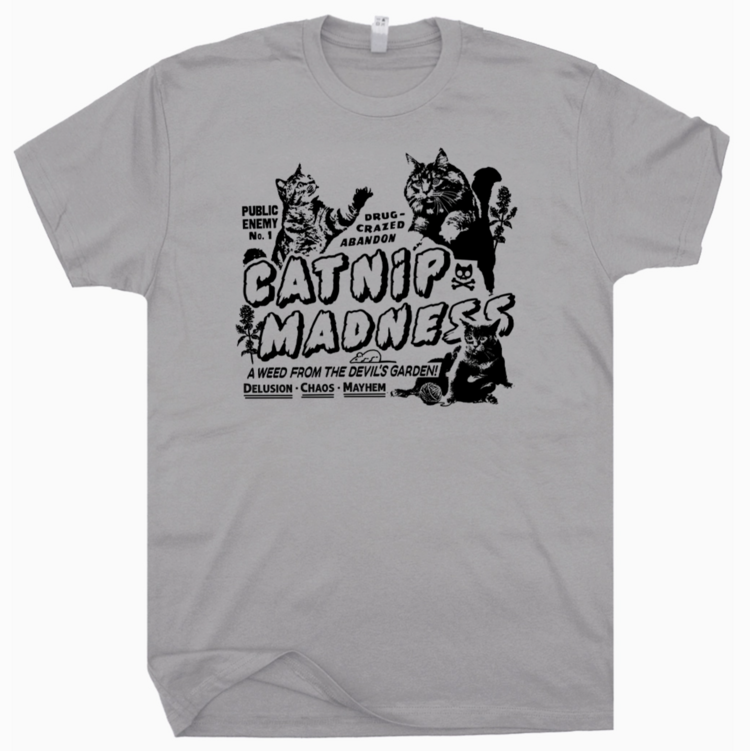 Catnip Madness Tee Grey