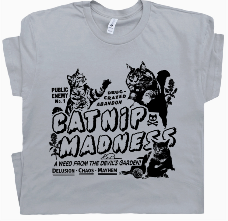 Shirtmandude Co Catnip Madness Tee Grey