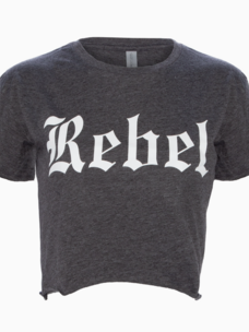 Cropped Rebel Tee Grey