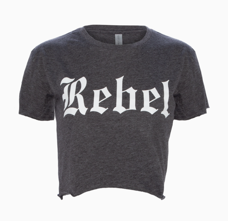 Cropped Rebel Tee Grey