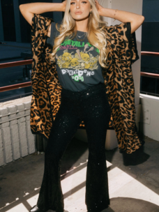 Leopard Print Open Front Duster