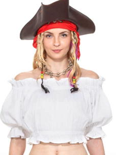 Pearl Locke White Peasant Blouse