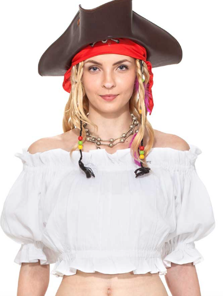 Pearl Locke White Peasant Blouse